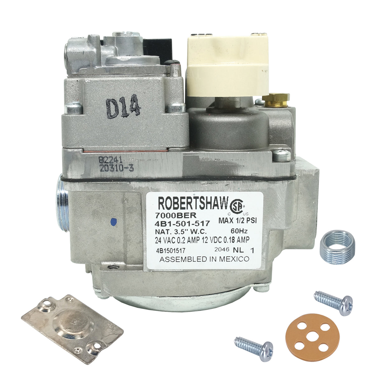 700-400 - Robertshaw - Valvula de gas combinada 1/2 x 3/4 24v, 240,000 BTU