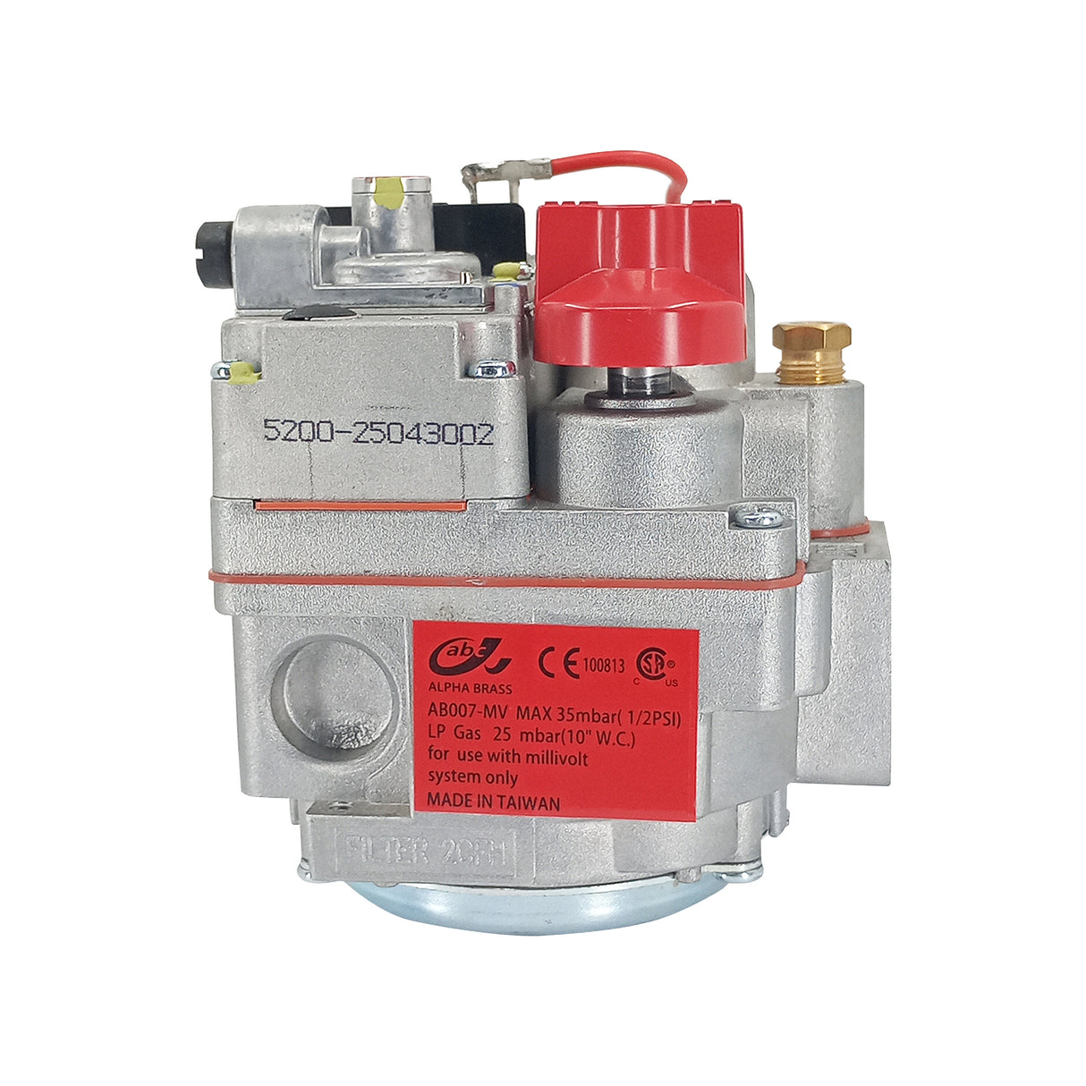 AB007-MV - Alpha Brass - Valvula milivolts gas LP conexiones 3/4 NPT