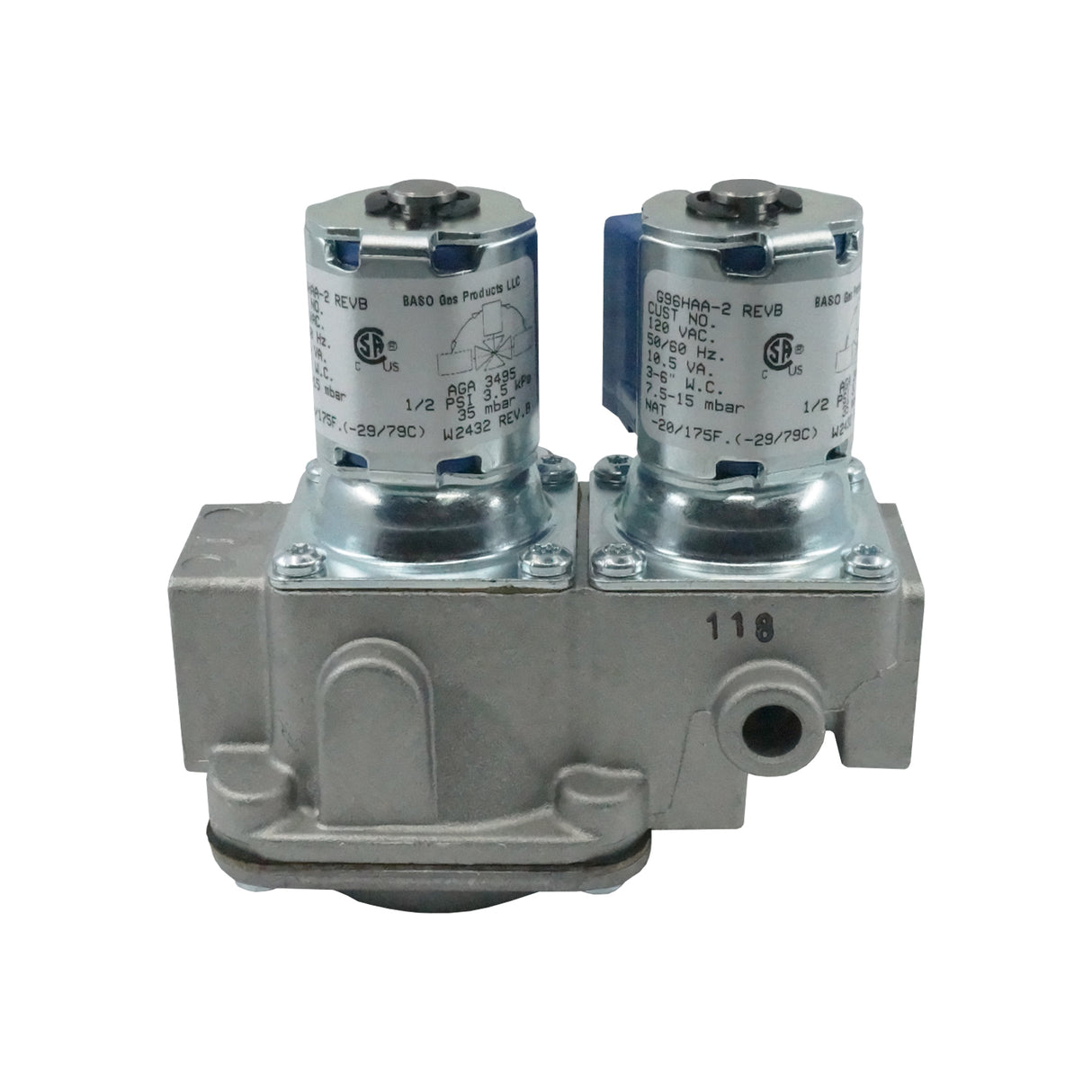 G96HAA-2C REVB - Baso - Valvula con Doble Selenoide operador Combinado y Regulador