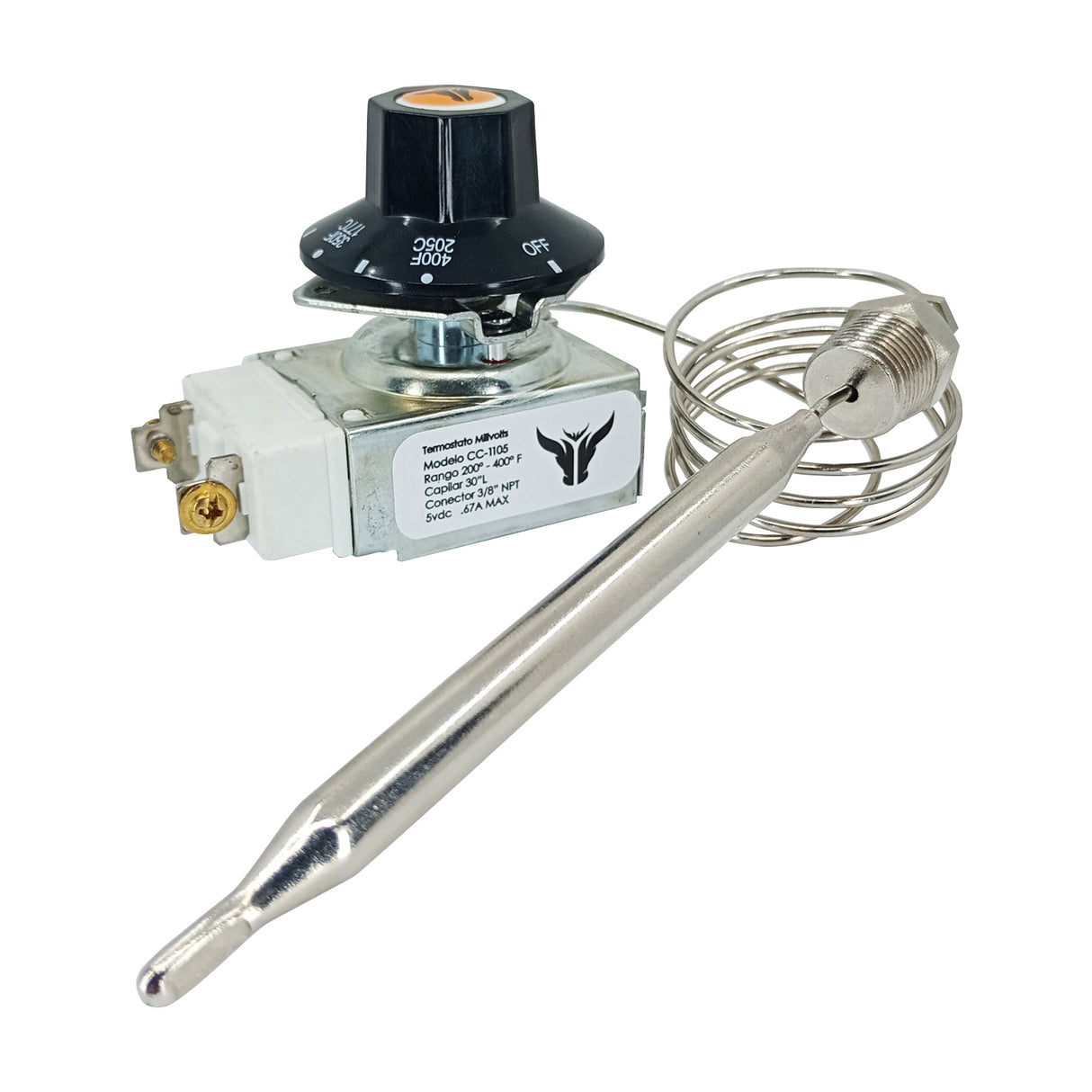 CC-1105 - Cooking Controls - Termostato Milivolts Freidora 3/8 Equiv Robertshaw Rx-2-24