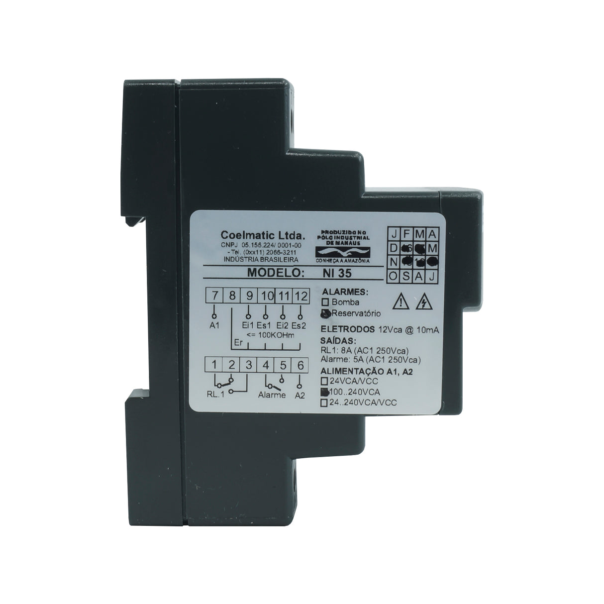 NI35HR-S - Coel - Control de nivel para Tanque por electrodo