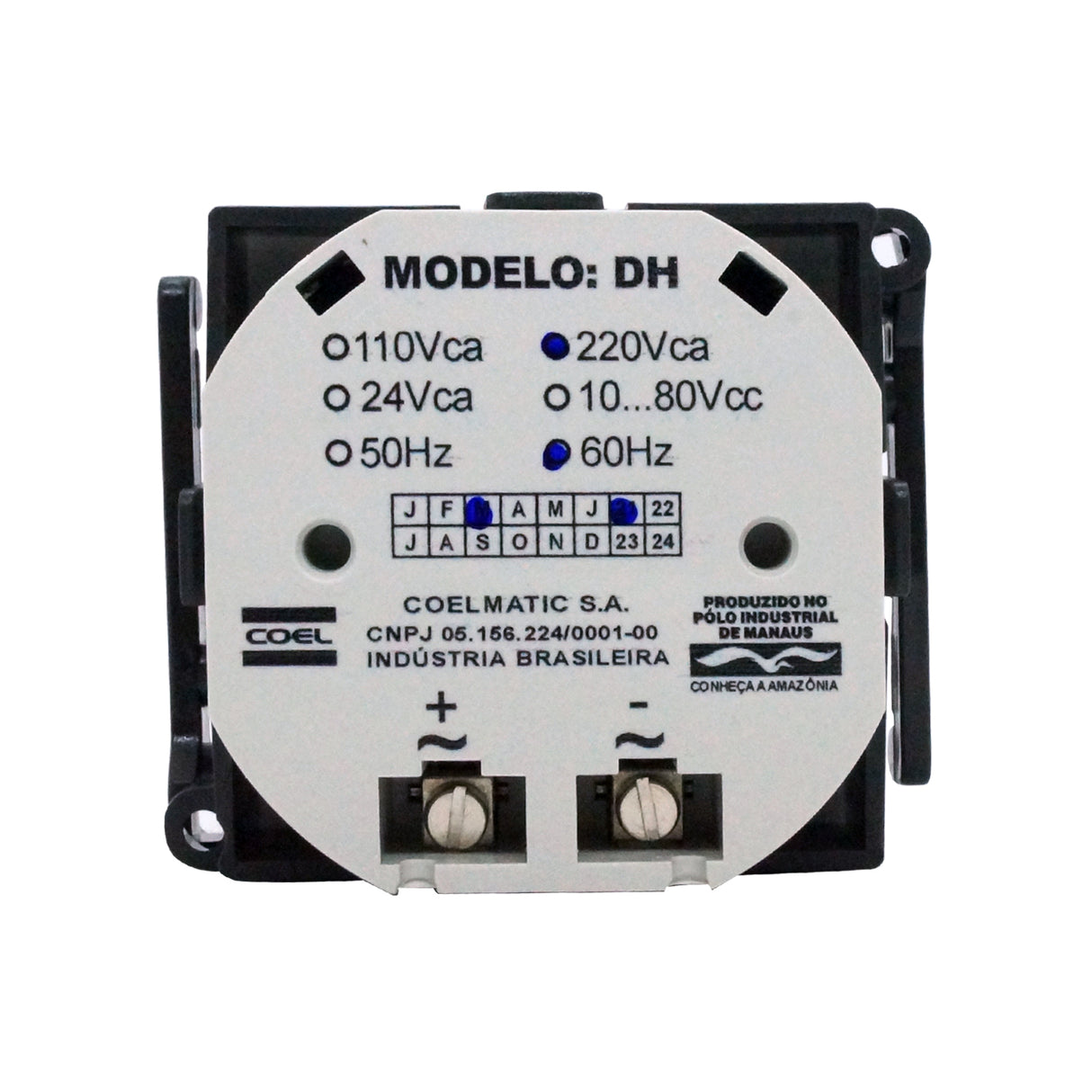 DHF1/220 - Coel - Horometro Totalizador de horas 220V Montaje RIEL DIN