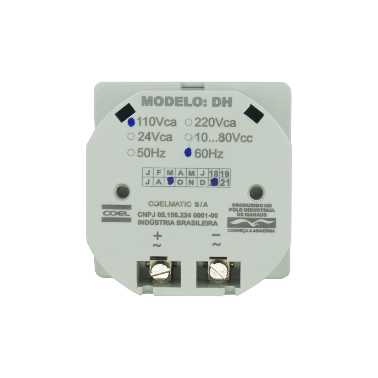 DHF1/100 - Coel - Horometro totalizador de horas 110 Vac Montaje Riel Din