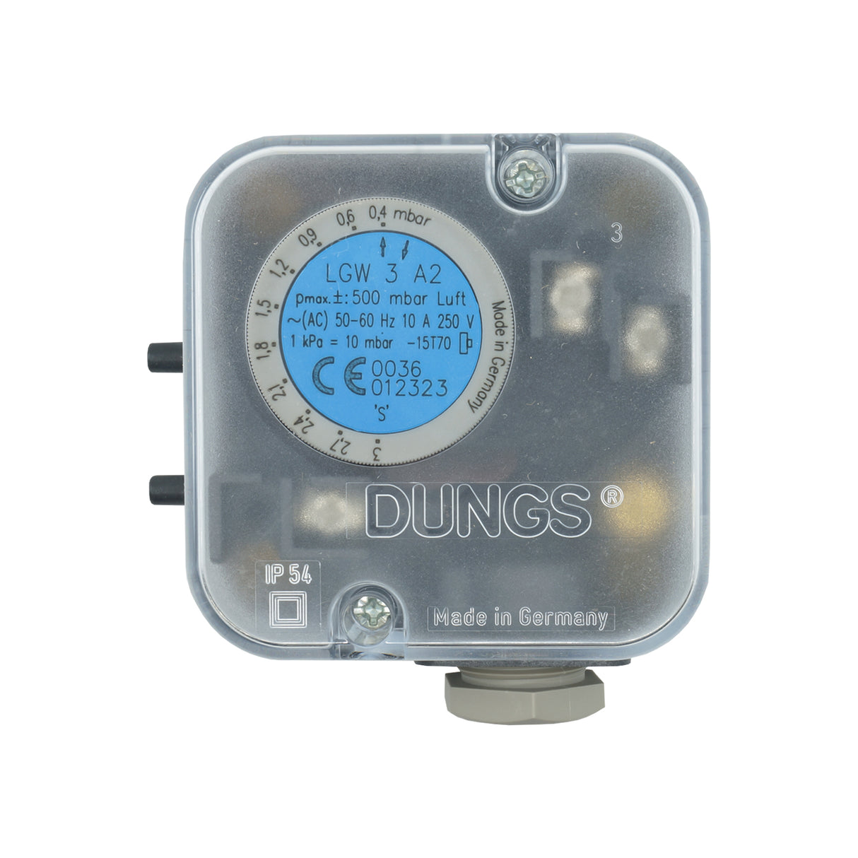 LGW-3-A2 - Dungs - Switch de presión para aire 0.4 a 3Mb