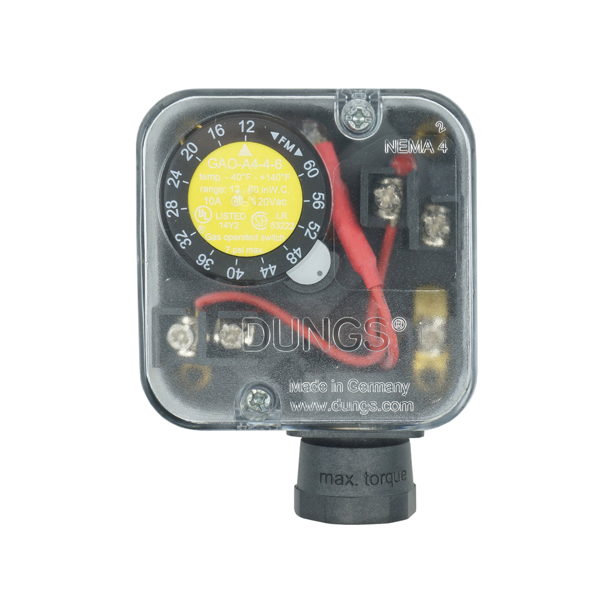 GAO-A4-4-6 - Dungs - Switch de presión para gas 12-60Wc