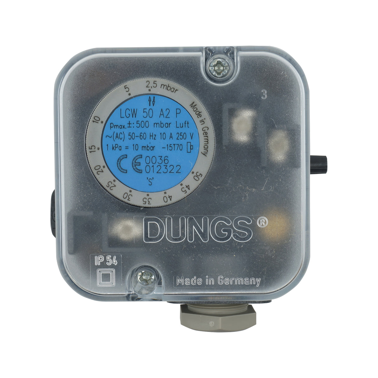 LGW-50-A2P - Dungs - Switch de presión para aire 2.5-50Mb