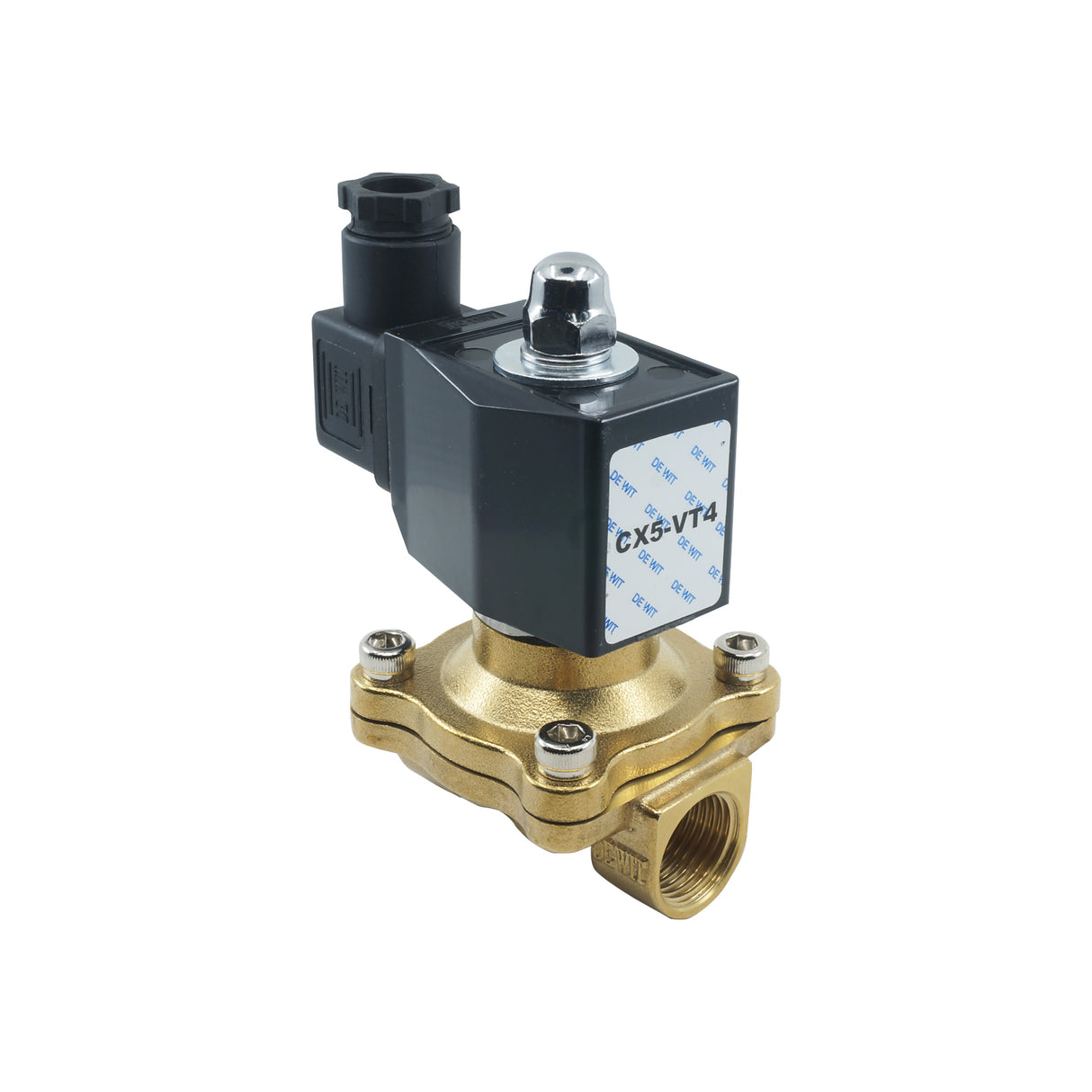 2W-1/2-110V - DeWit - Valvula solenoide para gas 1/2" NPT 110v NC, 0-150psi bronce