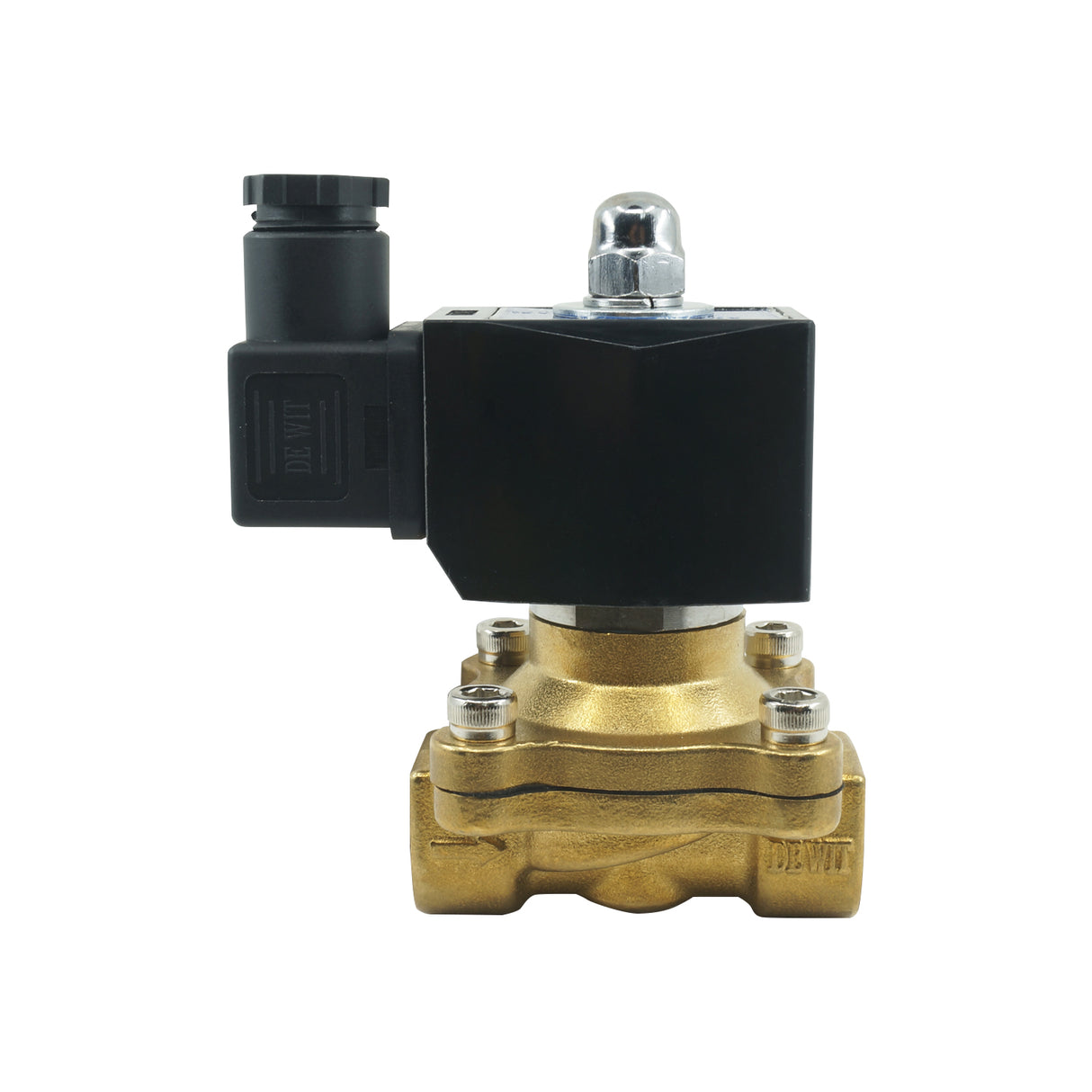2W-1/4-110V - DeWit - Valvula solenoide para gas 1/4" NPT 110v NC, 0-150psi bronce