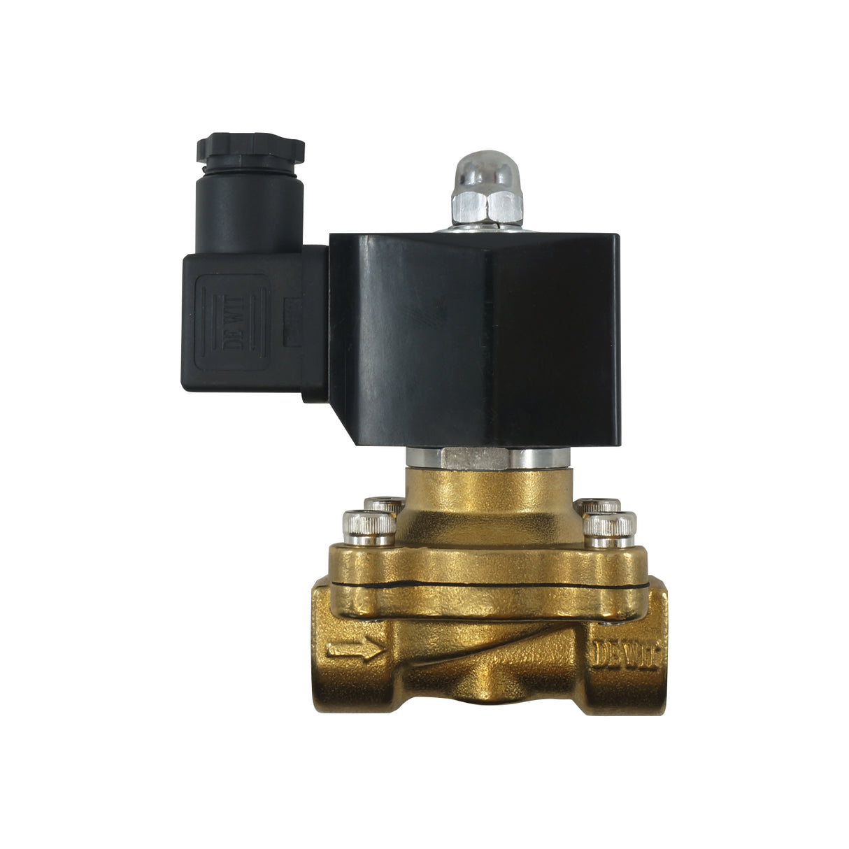 2W-1/4-110V - DeWit - Valvula solenoide para gas 1/4" NPT 110v NC, 0-150psi bronce