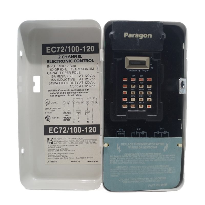 EC72/120 - Paragon - Timer 100-120VAC 50/60HZ 7 dias