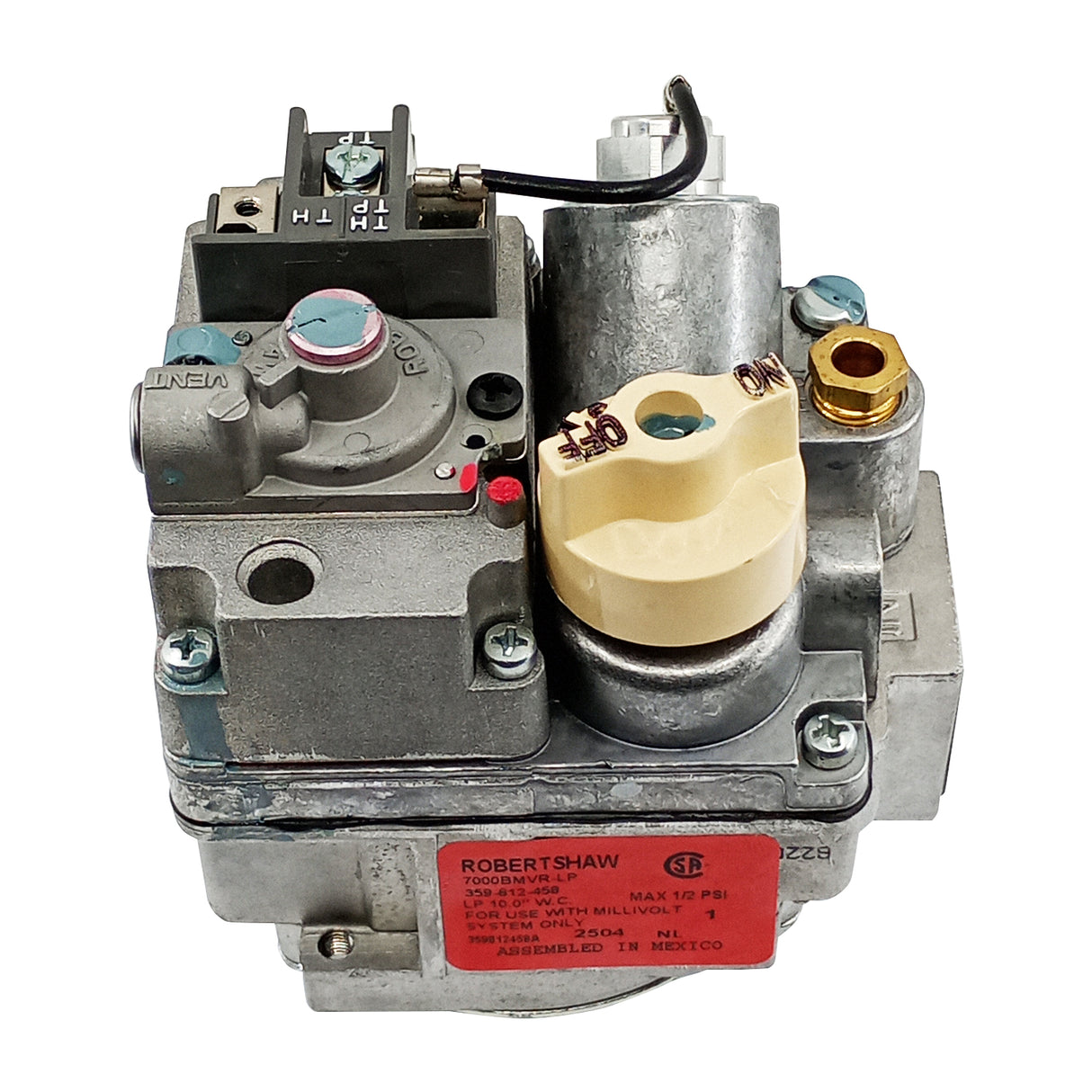 359812458A - Robertshaw - Valvula milivolts 1/2" NPT, gas LP