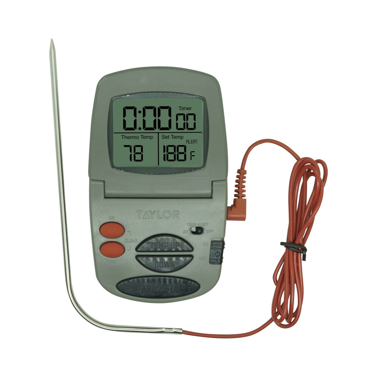 1470N - Taylor - Termometro Cronometro para Coccion con alarma y sonda