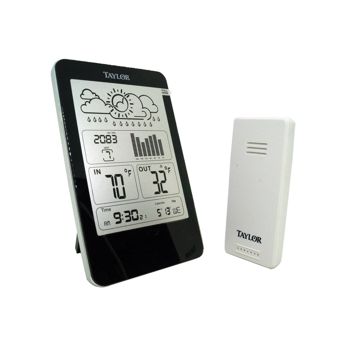 1733 - Taylor - Termómetro inalámbrico con barómetro. 0°C a 50ºC int / -20°C a 60ºC ext