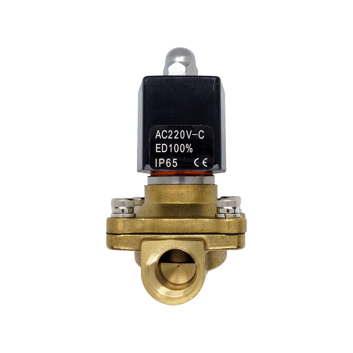 2W-1/2-220V - DeWit - Valvula solenoide para gas 1/2" NPT 110v NC, 0-150psi bronce