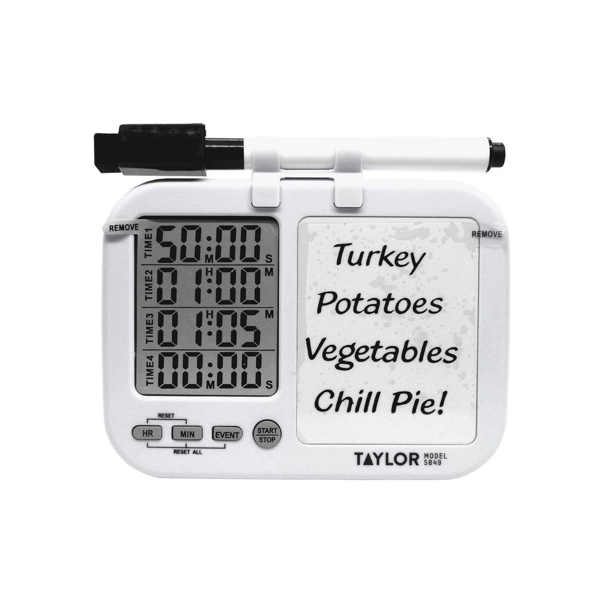 5849 - Taylor - Cronometro Temporizador de Pizarron con Iman 4 Eventos