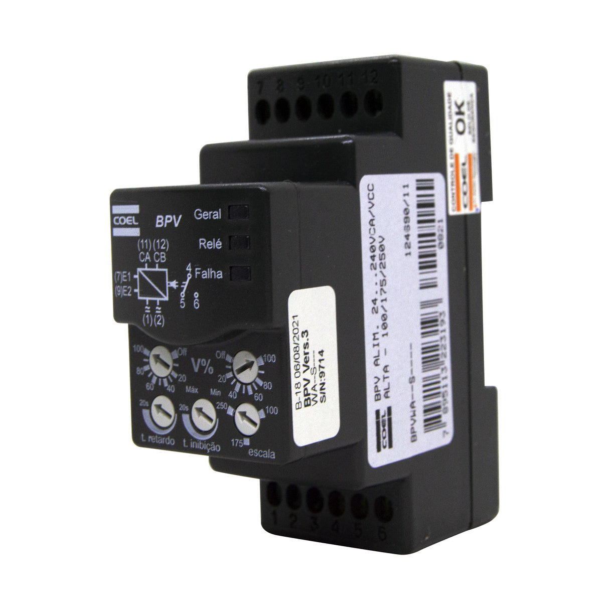 BPVWA - Coel - Protector de fase monofásico O bifásico 100/170/250Vca