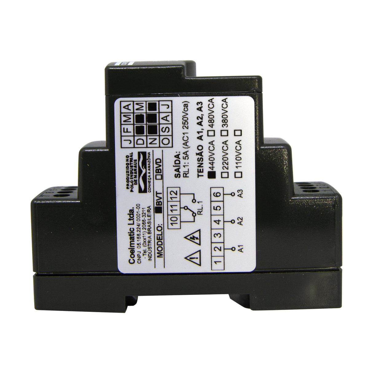 BVTQ - Coel - Protector de fase trifásico voltaje 440Vac