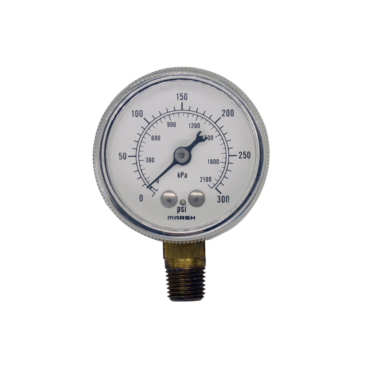 Manómetro - Marsh - 2.5" Rango 300Psi conexión 1/4 npt inf