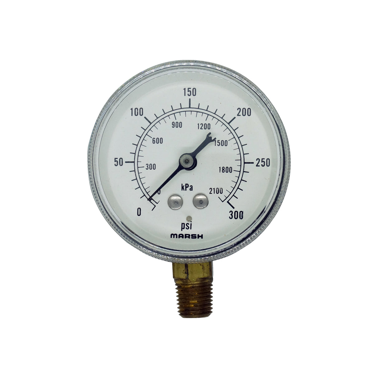 Manómetro - Marsh - 2" Rango 300Psi conexión 1/4 npt inf