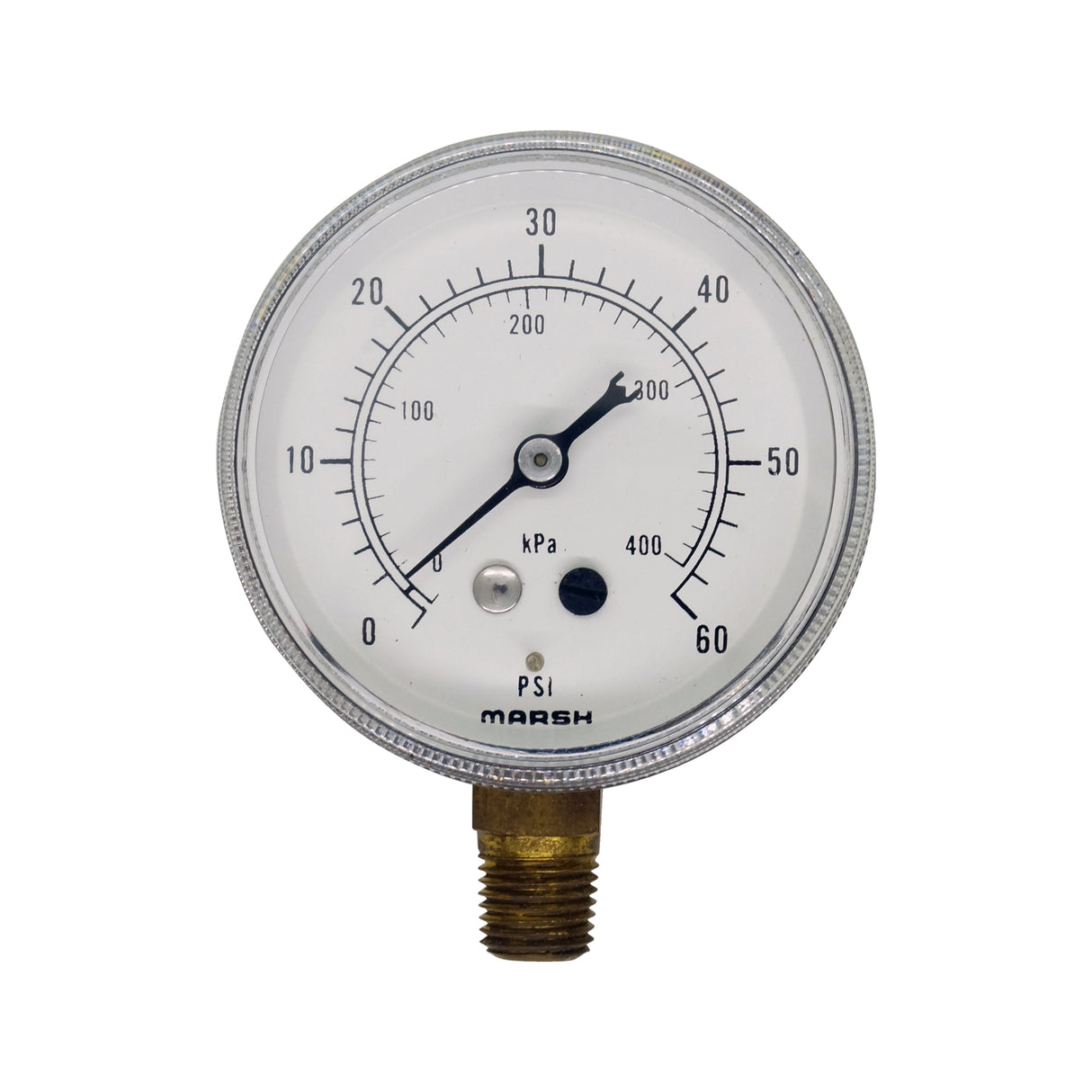 Manómetro - Marsh - 2.5" Rango 0-60Psi conexión 1/4 npt inf
