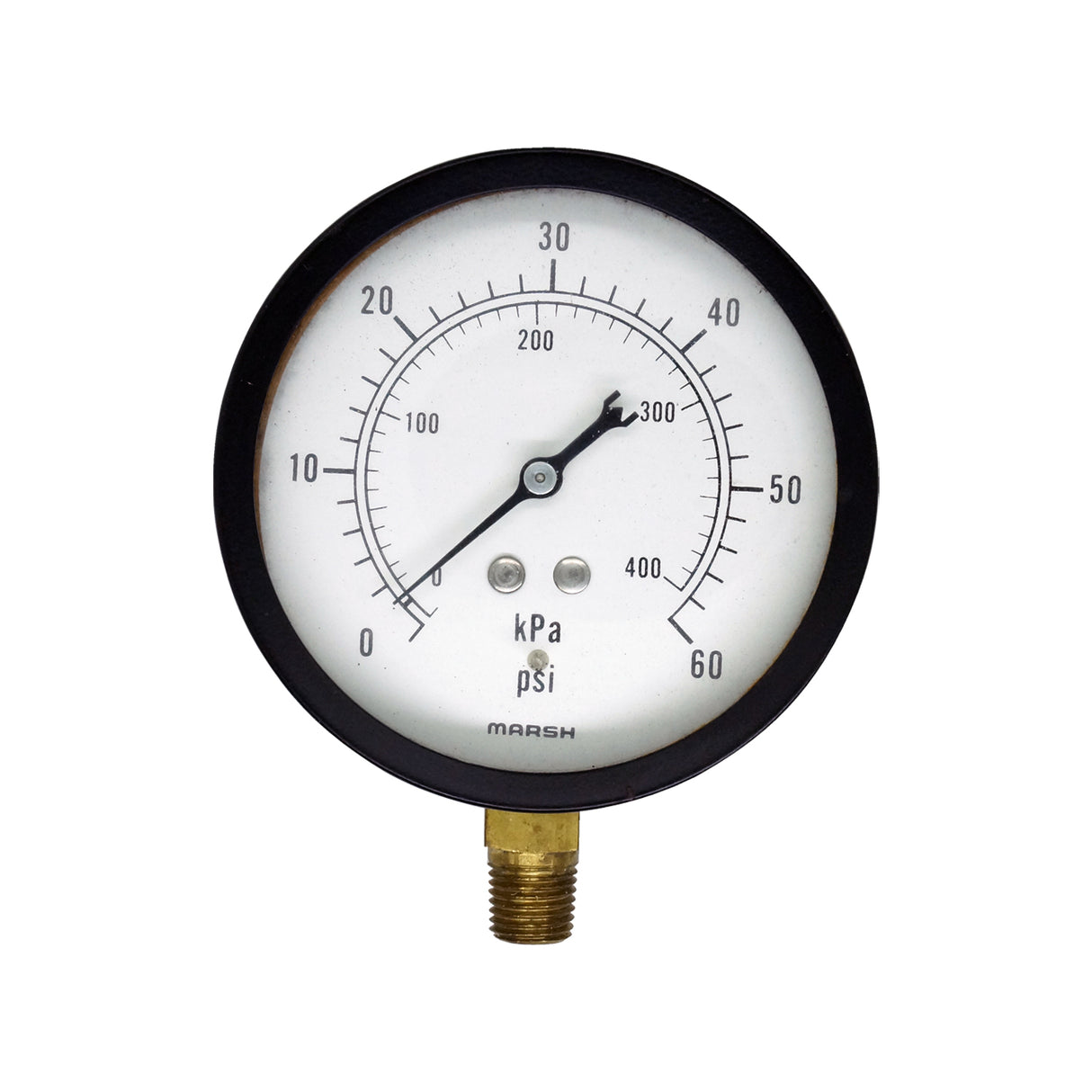 Manómetro - Marsh - 4.5" Rango 60Psi conexión 1/4 npt inf