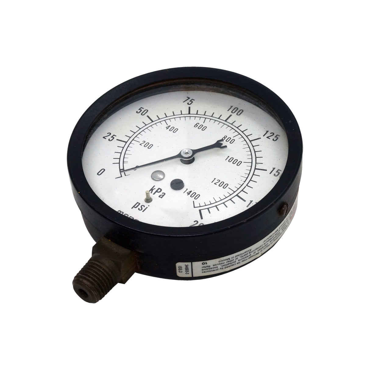 Manómetro - Marsh - 3.5" Rango 0-200Psi conexión 1/4 npt inf