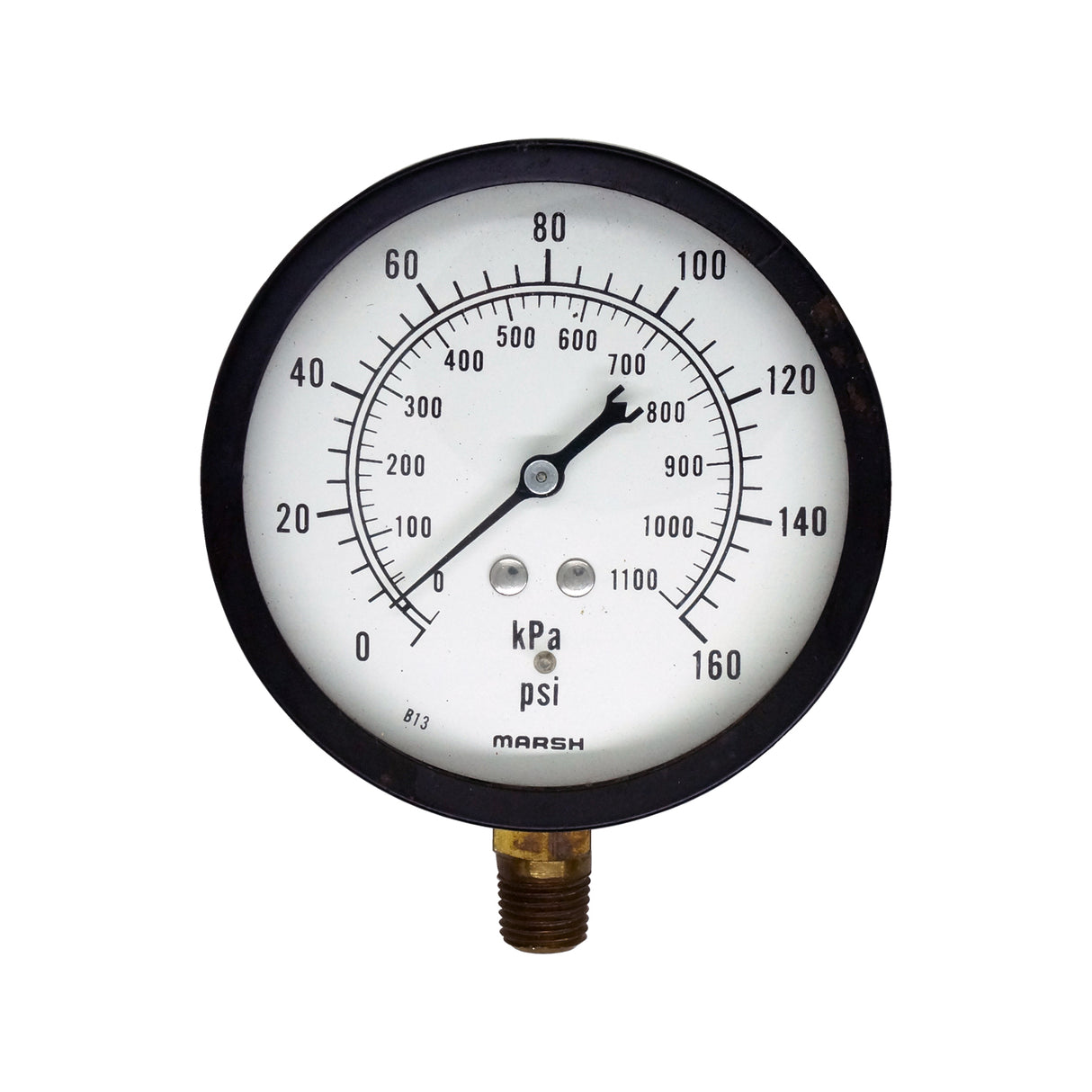 Manómetro - Marsh - 3.5" Rango 160Psi conexión 1/4 npt inf