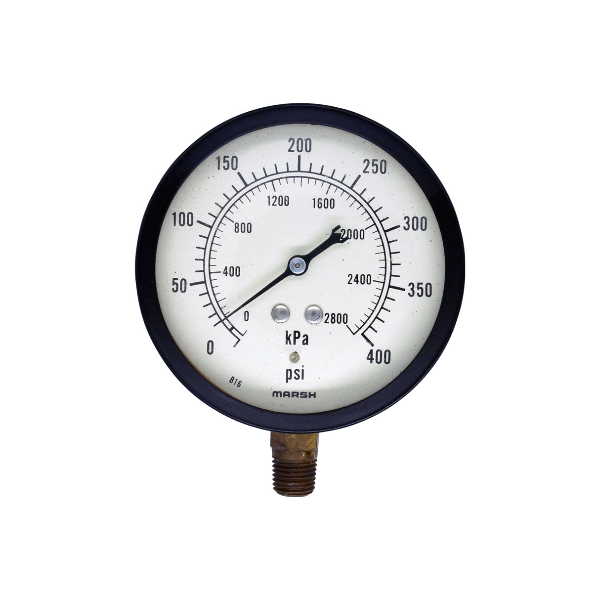 Manómetro - Marsh - 4.5" Rango 0-400Psi conexión 1/4 npt inf