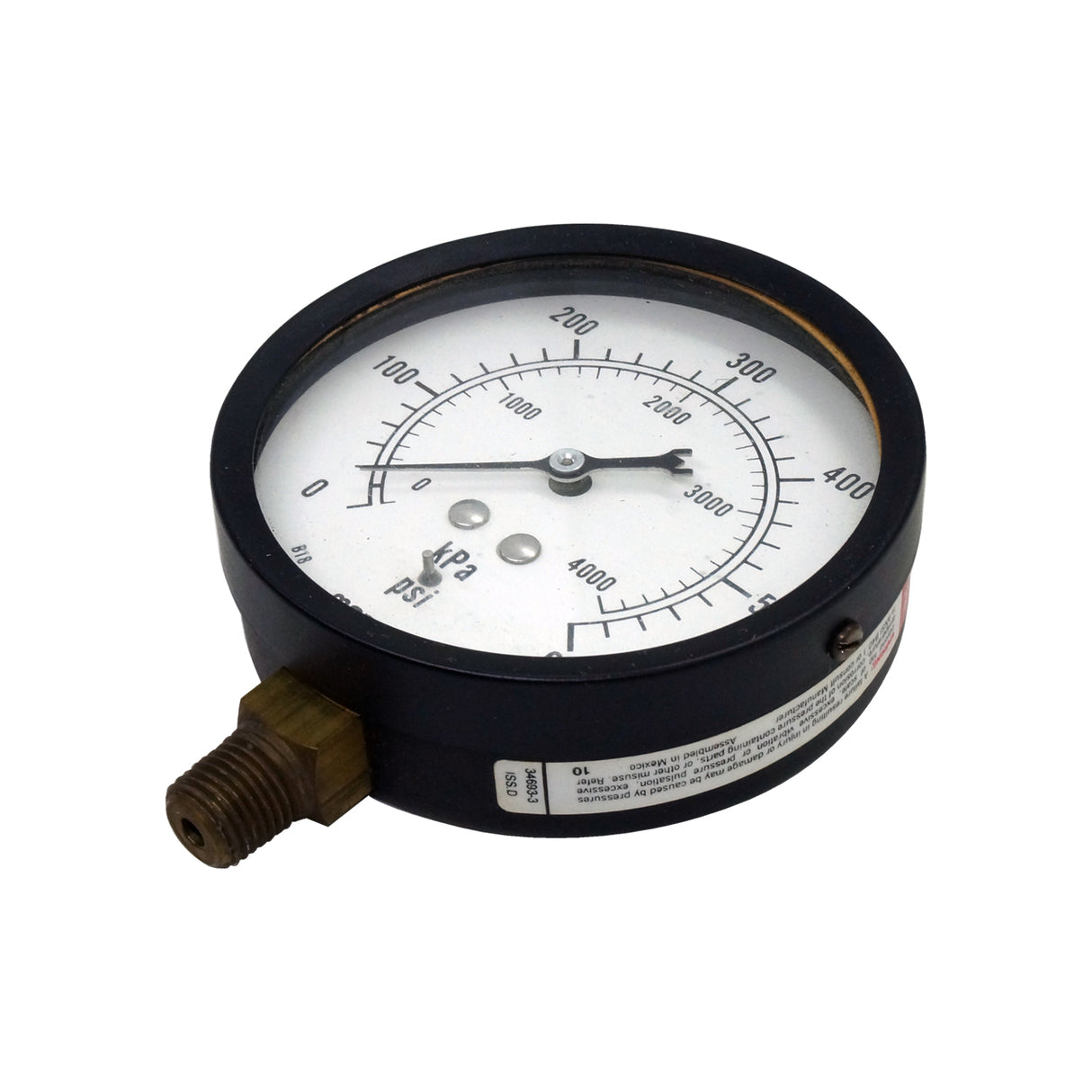 Manómetro - Marsh - 3.5" Rango 0-600Psi conexión 1/4 npt inf