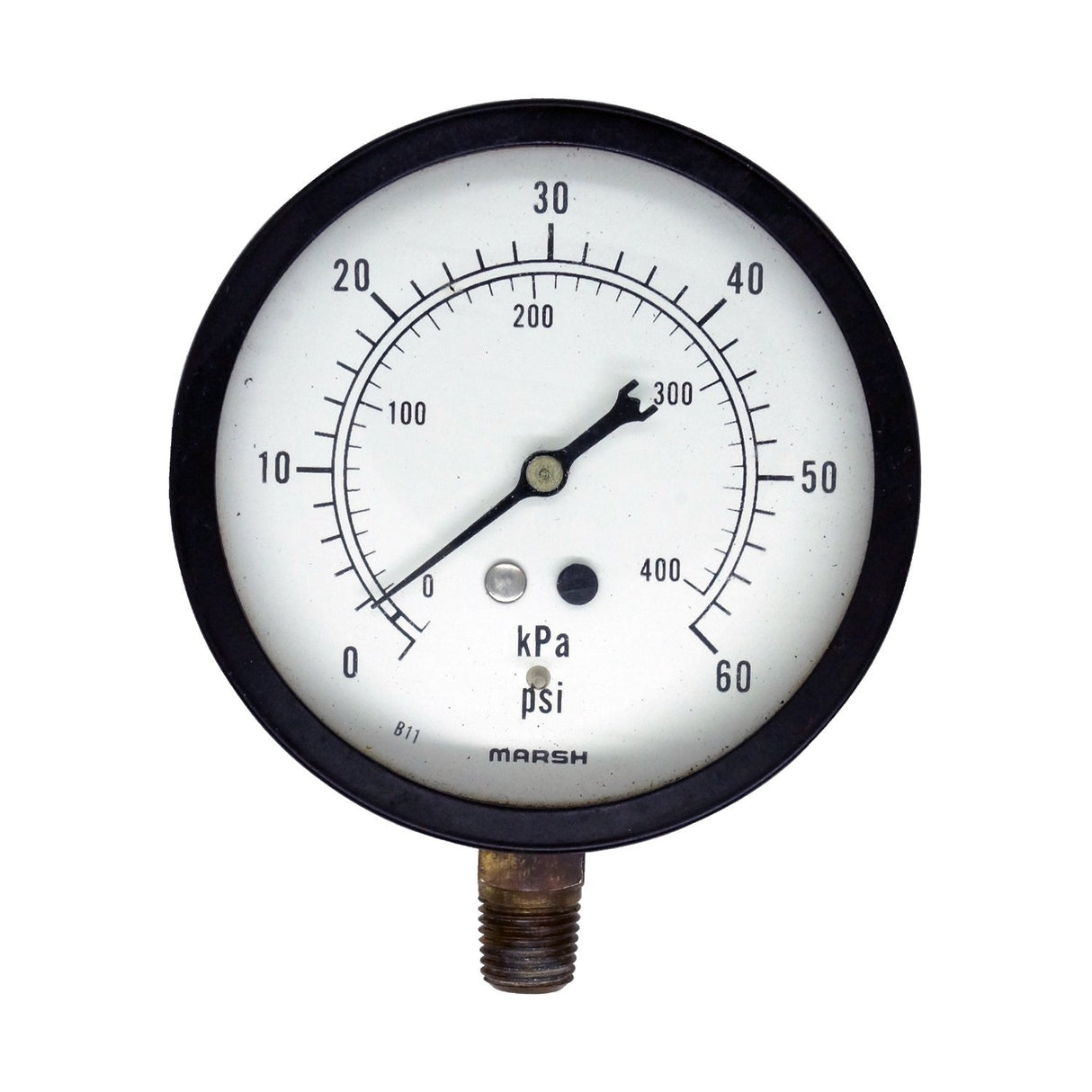 Manómetro - Marsh - 3.5" Rango 0-60Psi conexión 1/4 npt inf