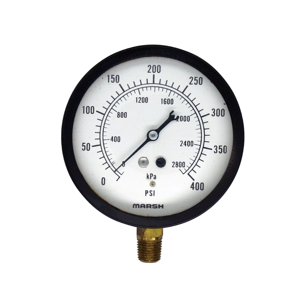 Manómetro - Marsh - 3.5" Rango 0-400Psi conexión 1/4 npt inf