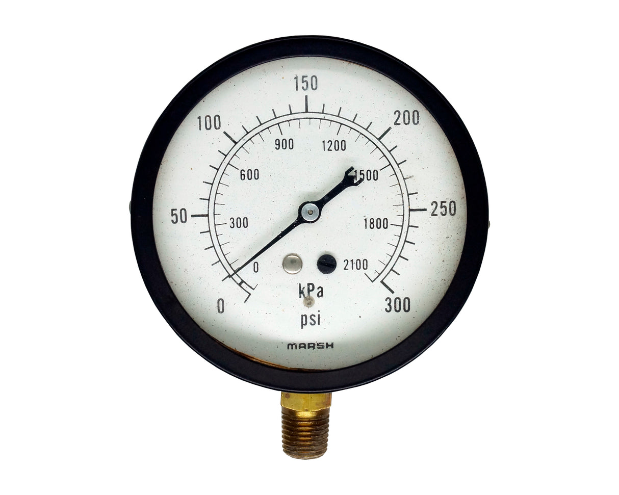 Manómetro - Marsh - 3.5" Rango 0-300Psi conexión 1/4 npt inf