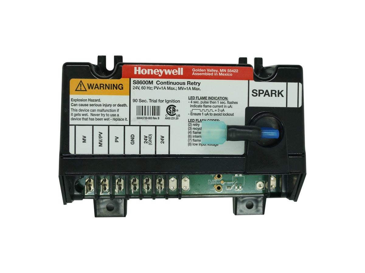 S8600M4009-HONEYWELL- Modulo de ignicion Chispa 24 Vac Rheem SP10763C