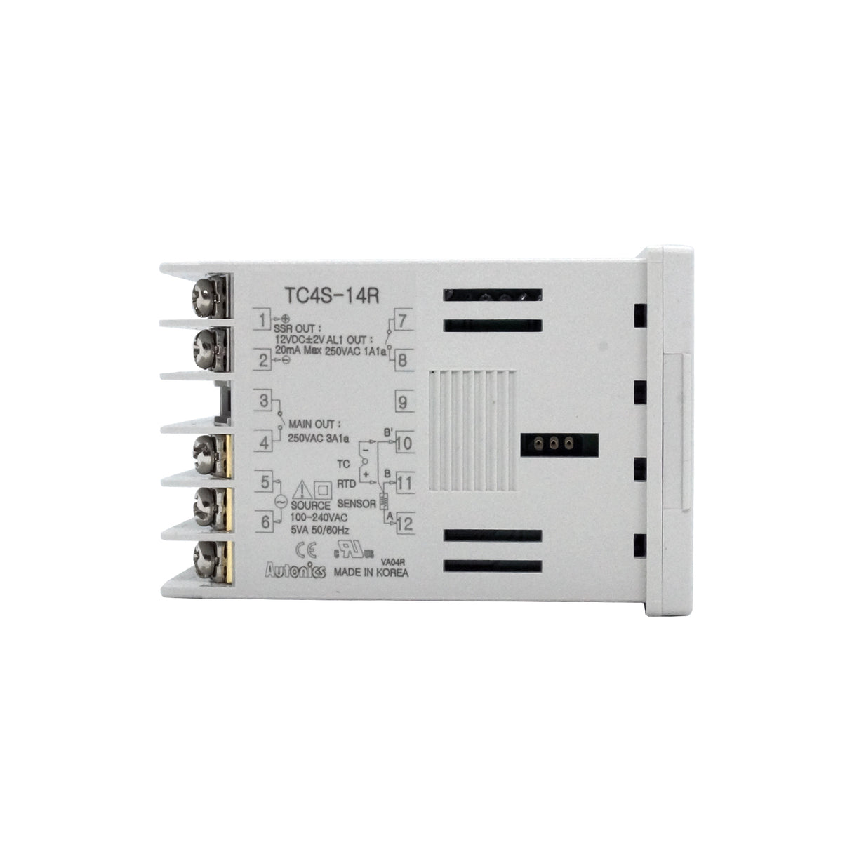 TC4S-14R - Autonics - Control de temperatura 48x48mm 1/16 DIN, ent. J,K,RTD, salIda relay+ssr 110/240v