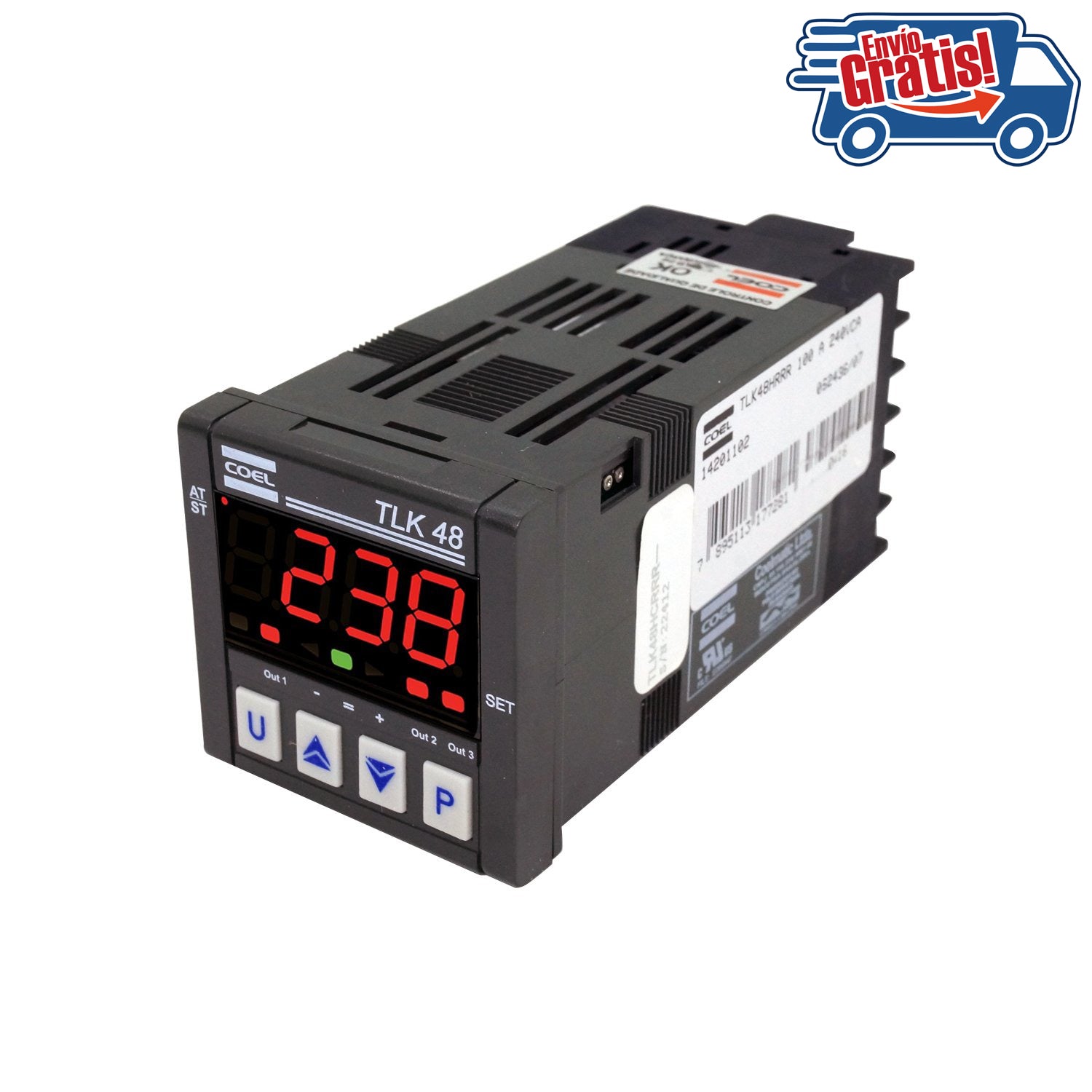 TLK48LCRR - Coel - Control de temperatura digital 1/16 din