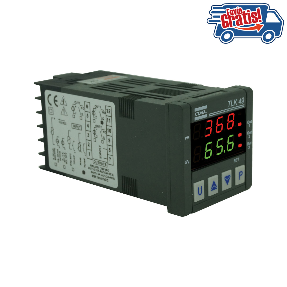 TLK49LCRR - Coel - Control de temperatura digital 1/16 din