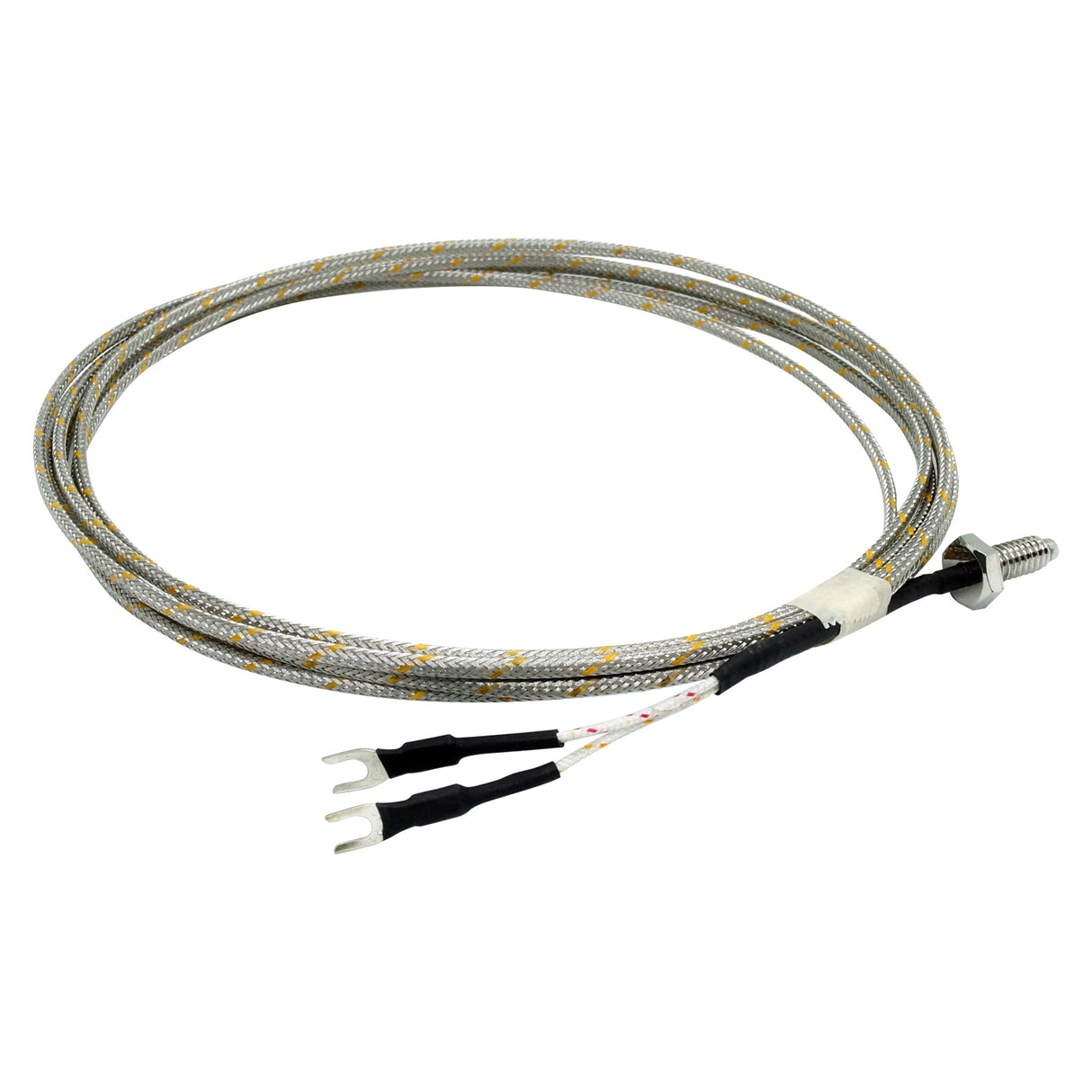 TKT14X12E300FM - Tempzone - Termopar tipo K tornillo de 1/4" x 1/2" extension 3mts forro de malla