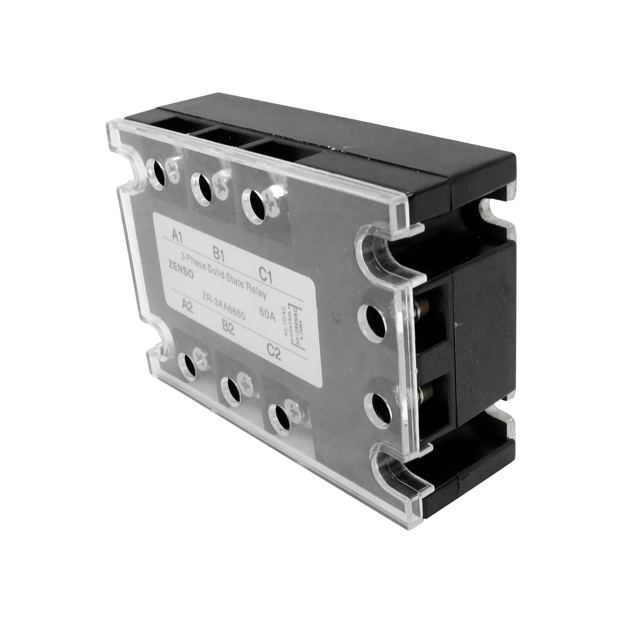 ZRS3AA6660 - Zenso - Relevador de estado solido trifasico 60amp control 90-280Vac