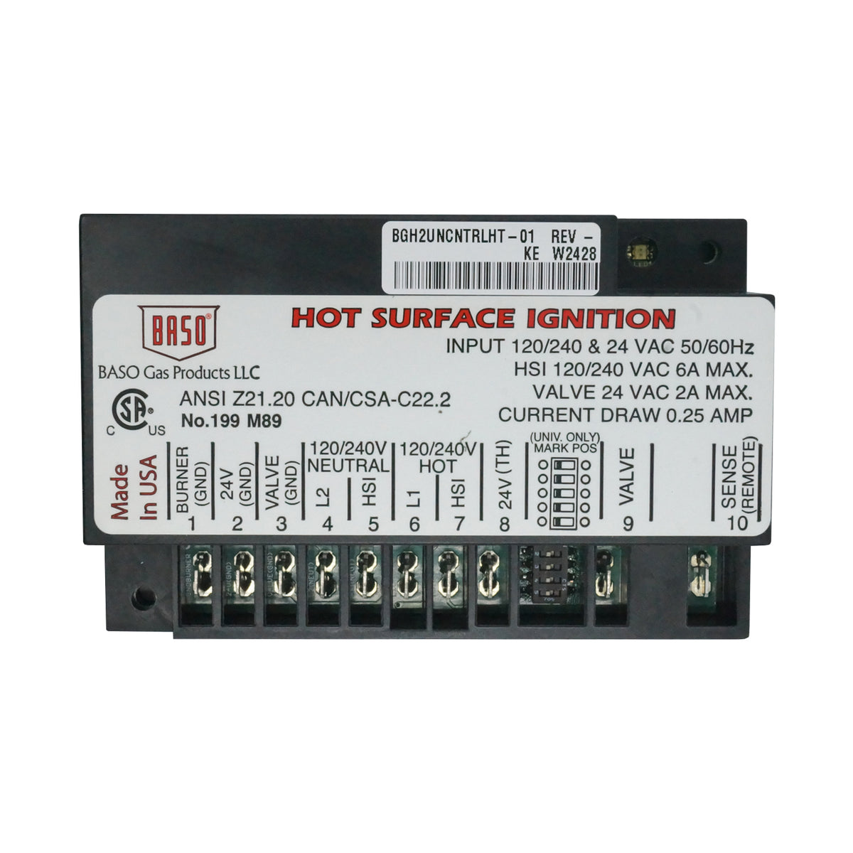 BGH2UNCNTRLHT-01C - Baso - Modulo de Ignicion Universal Superficie Cal ...