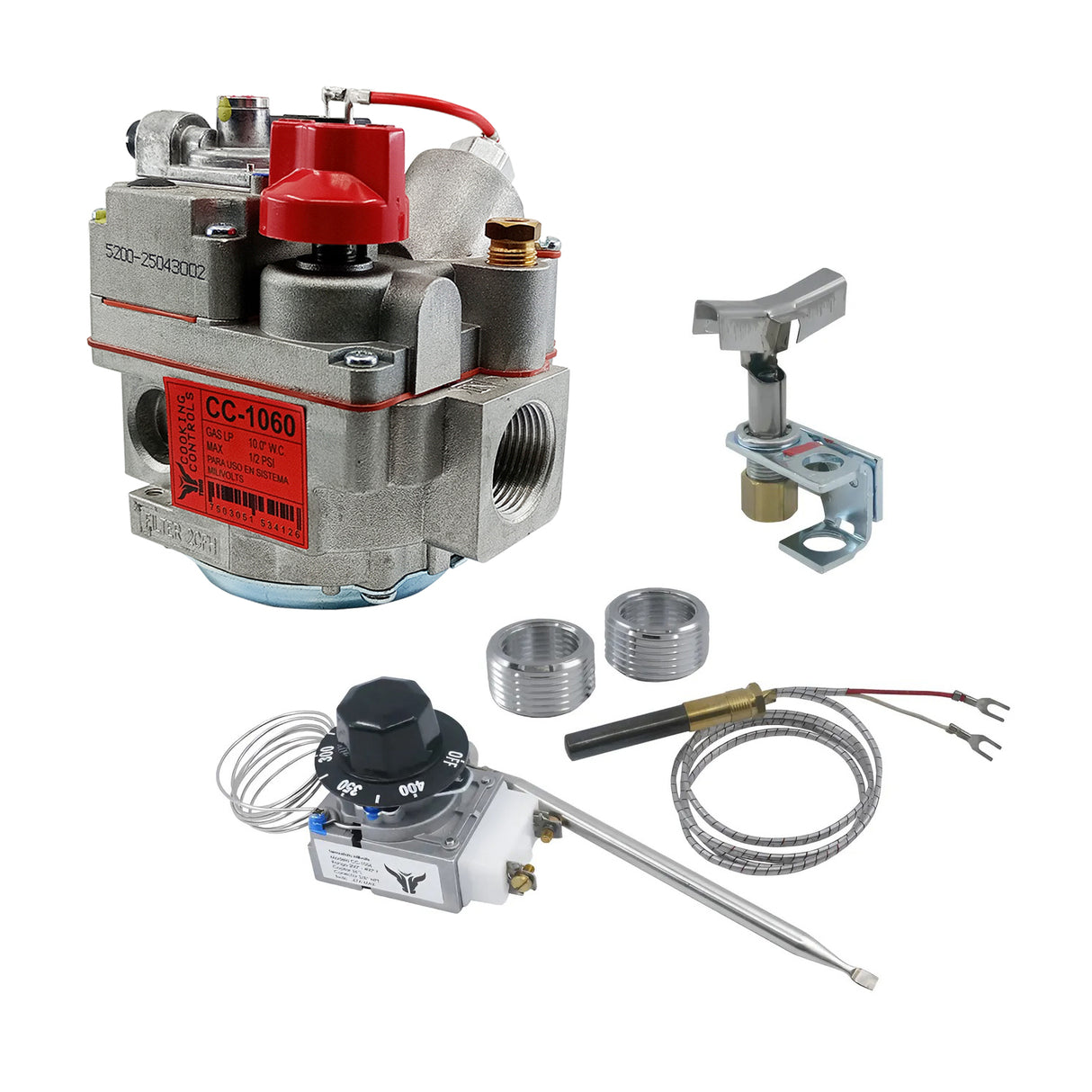 CC-2022 - Cooking Controls - Kit Freidora Valvula Milivolts Termostato Termopila Piloto