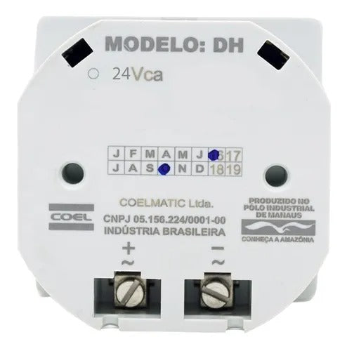 DH1/100-24 - Coel - Horómetro totalizador de horas alimentación  24V