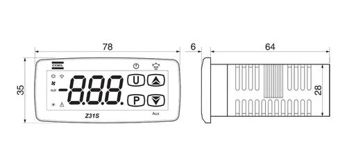 Z31-GR -SCOF1 - Coel - Control De Refrigeracion Coel Z31hr 12-24 Vac/vcc 1 Rele