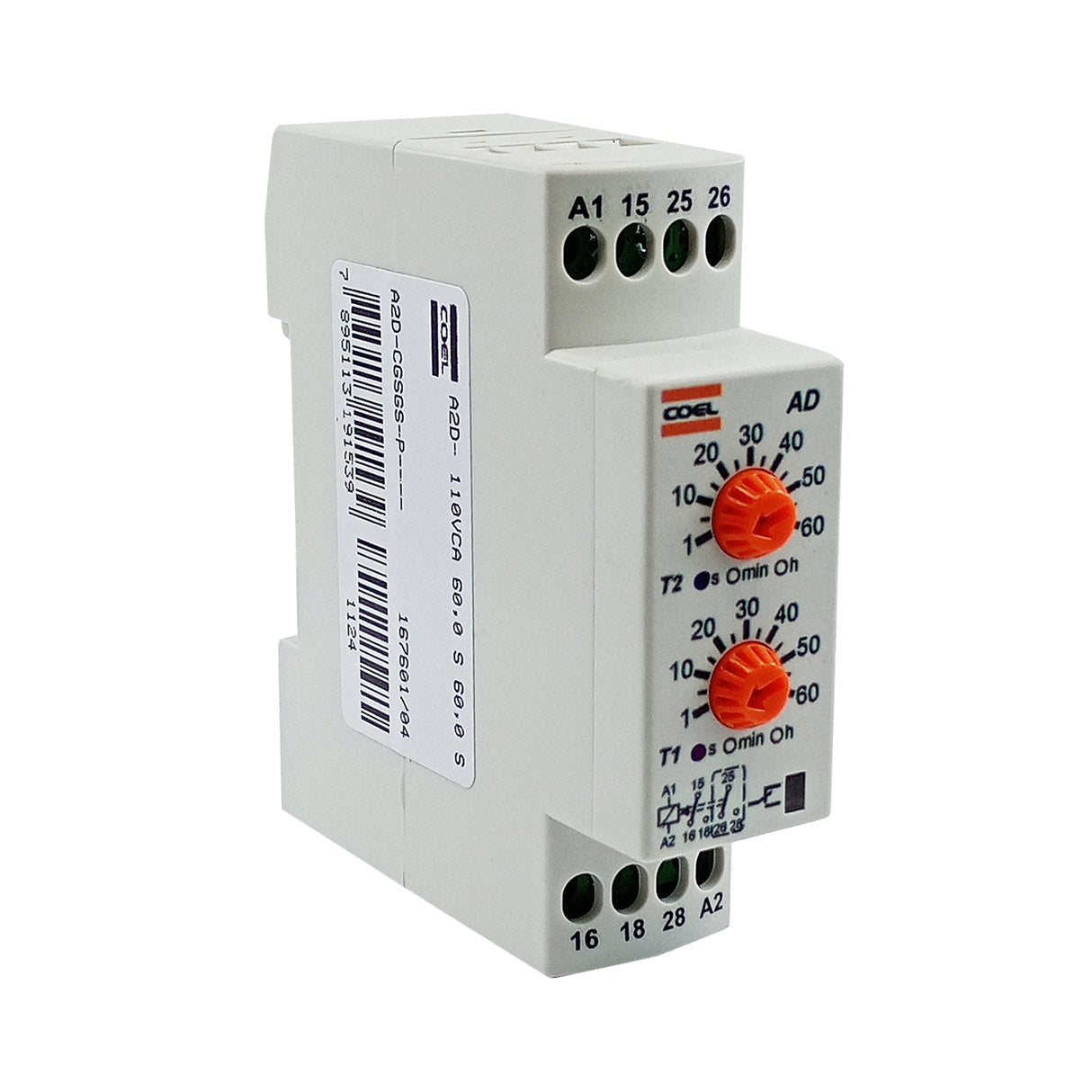 Temporizador cíclico regulable 2 Relevadores  escala 1-60 segundos 120V