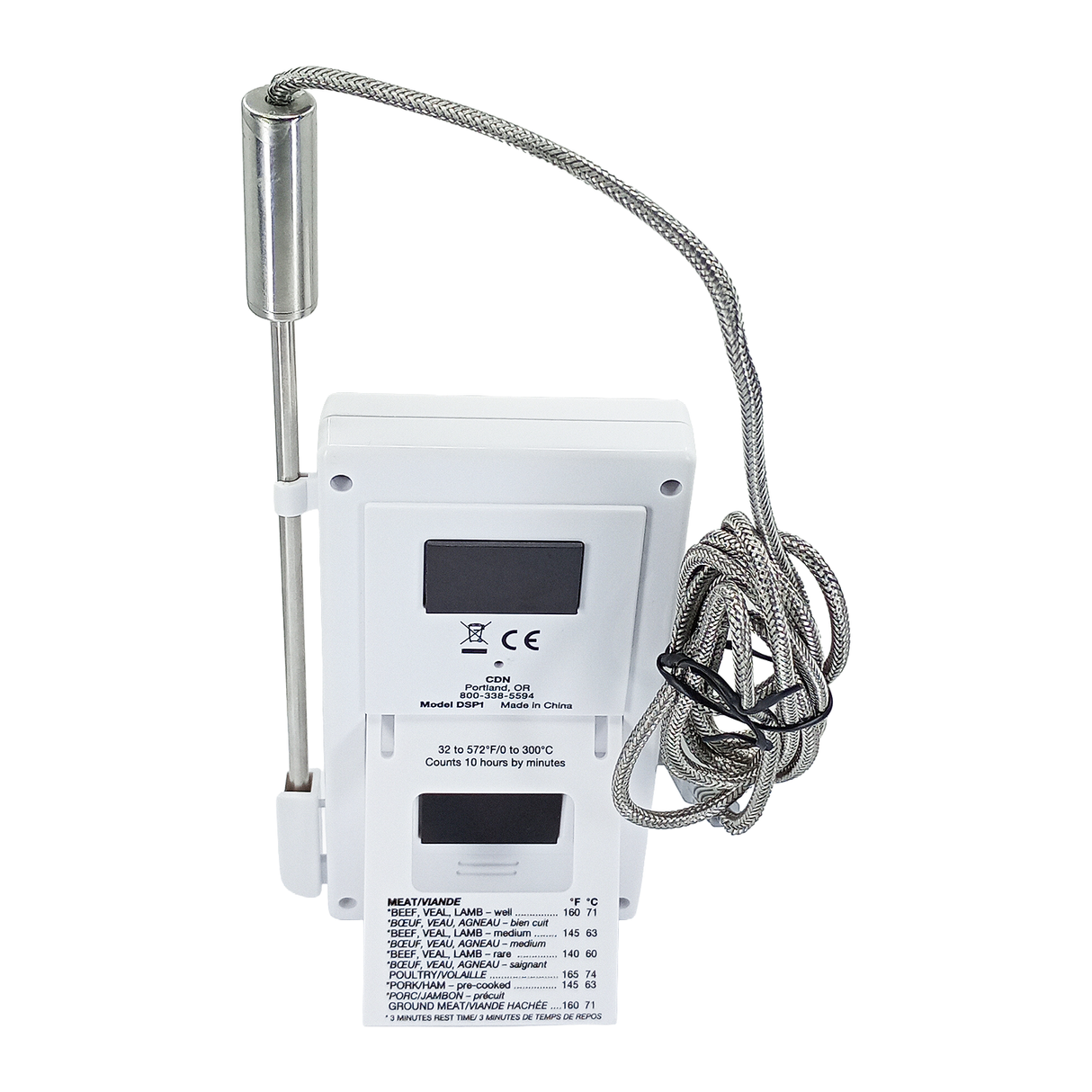 DSP1 - CDN - Termómetro Alimentos con Temporizador  y Sonda Rango 0 a 300°C