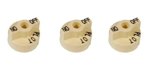 RS-2001 - Robertshaw - Kit de 3 perillas beige para válvula serie 7000