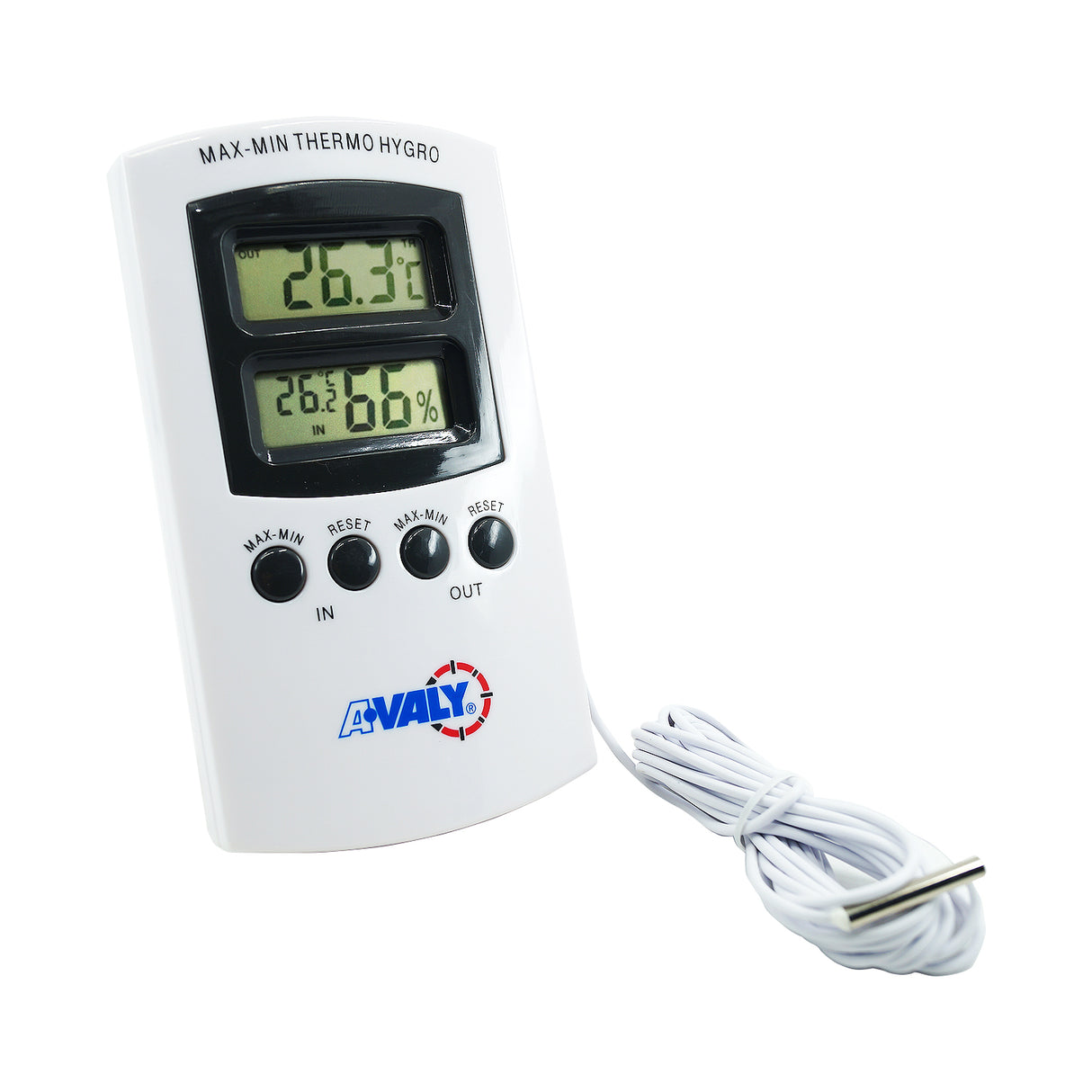 VA-EDT1H - Avaly - Termohigrometro Ambiental Digital  Inetrior y Exterior