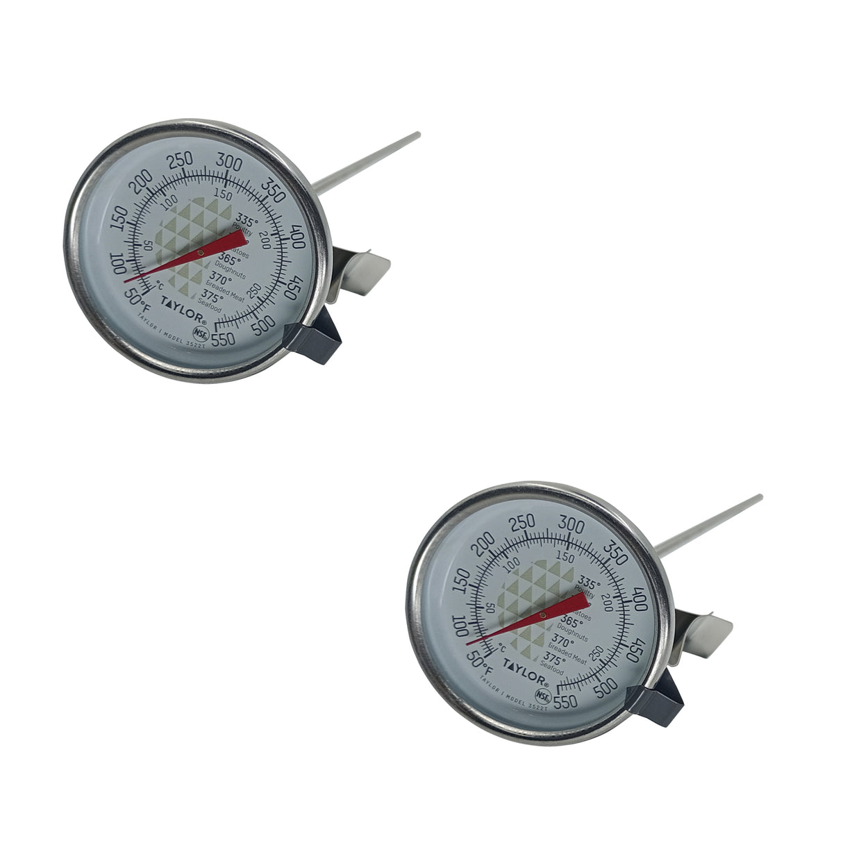 2 Termómetros Freidora 12 L Taylor 3522 Rango 10 A 285°c