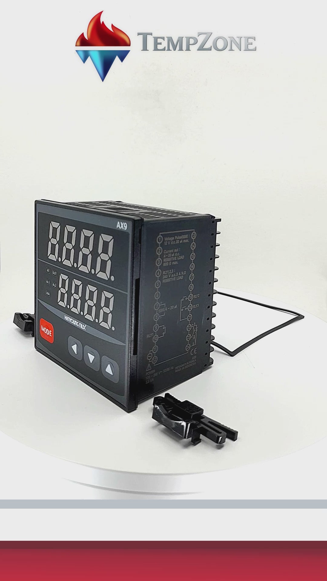 AX9-1A - Hanyoung - Control de temperatura digital 1/4 din