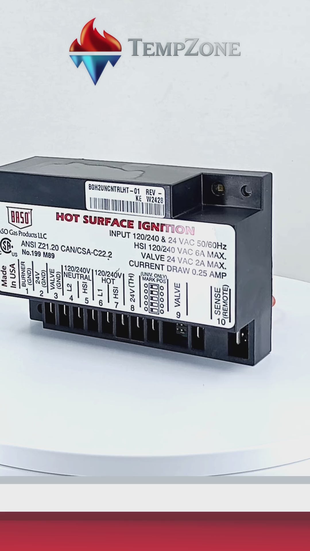 BGH2UNCNTRLHT-01C - Baso - Modulo de Ignicion Universal Superficie Caliente