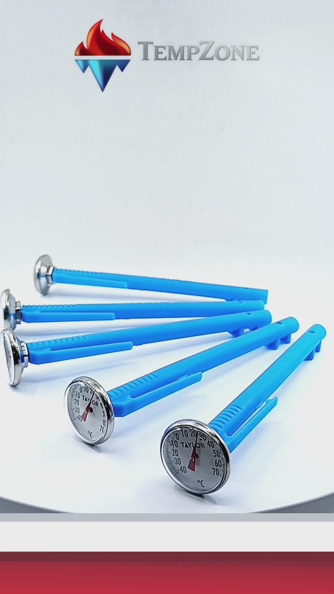 TR-2001 - Taylor - Kit de 5 termómetros bimetálicos 6065N rango -40 a 70°C